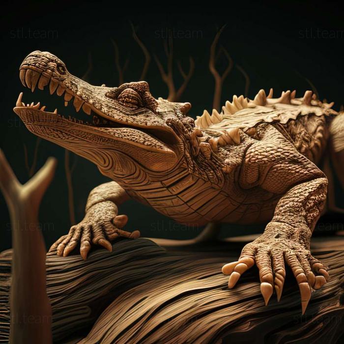 3D модель Густав крокодил известное животное (STL)